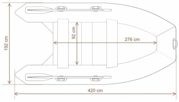 Uppblåsbar båt Gladiator Uppblåsbar båt C420AL 420 cm Red/Black - 10