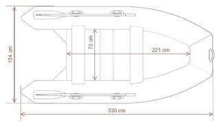 Barcă gonflabilă Gladiator Barcă gonflabilă B330AL Red/Black 330 cm - 5