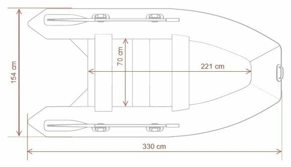Felfújható csónak Gladiator Felfújható csónak B330AL 330 cm Red/Black - 8