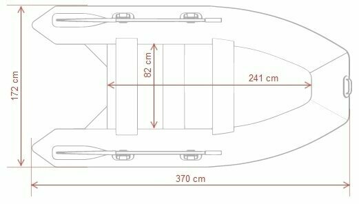 Nafukovací člun Gladiator Nafukovací člun B370AL 370 cm Orange/Dark Gray - 7