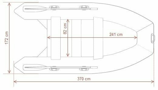 Nafukovací čln Gladiator Nafukovací čln B370AL 370 cm Light Dark Gray - 7