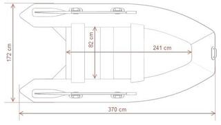 Barcă gonflabilă Gladiator Barcă gonflabilă B370AL Red/Black 370 cm - 7