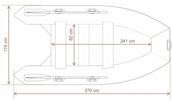 Inflatable Boat Gladiator Inflatable Boat C370AL 370 cm Red/Black - 10