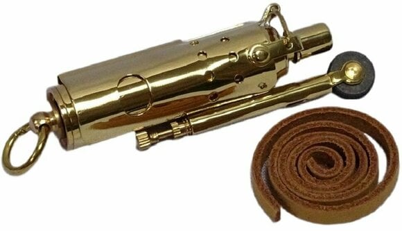 Marine Geschenkartikel Sea-Club Antique French Storm Lighter brass - 8cm - wooden box - 2