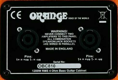 Gabinete de bajo Orange OBC810 Bass Limited Edition (signed by Glenn Hughes) Gabinete de bajo - 6