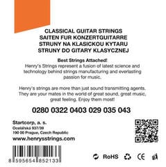 Nylonové struny pro klasickou kytaru Henry's Nylon Silver Ball End 0280-043 S Nylonové struny pro klasickou kytaru - 1