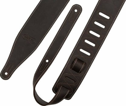 Leather guitar strap Levys M17BAS-DBR Leather guitar strap Dark Brown - 2