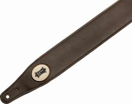 Leather guitar strap Levys M17VGN-DBR Leather guitar strap Dark Brown - 2