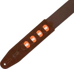 Колан за китара Levy's PickPocket Cotton Brown Колан за китара - 4