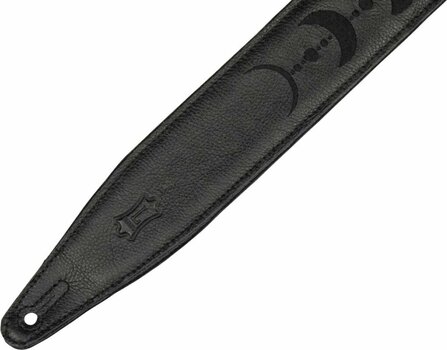 Leather guitar strap Levys MG317MP-BLK-BLK Leather guitar strap Black/Black - 2