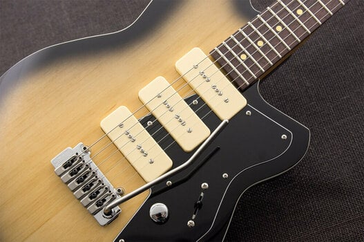 Elektromos gitár Reverend Guitars Jetstream 390 W Korina Burst - 3