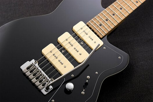 Elektromos gitár Reverend Guitars Jetstream 390 W Midnight Black - 3