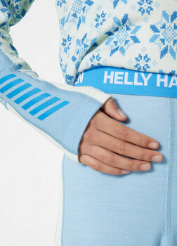 Thermal Underwear Helly Hansen Juniors Graphic Lifa Merino Base Layer Set Bright Blue 140/10 Thermal Underwear - 9