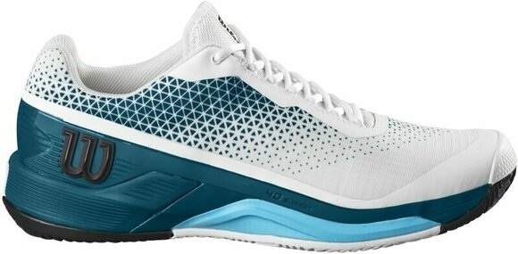 Men´s Tennis Shoes Wilson Rush Pro 4.0 Clay Mens Tennis Shoe White/Blue Coral/Blue Atoll 45 1/3 Men´s Tennis Shoes - 2
