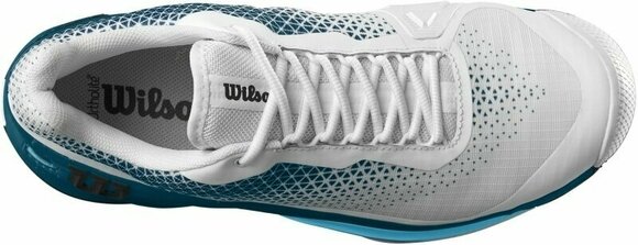 Herren Tennisschuhe Wilson Rush Pro 4.0 Clay Mens Tennis Shoe White/Blue Coral/Blue Atoll 45 1/3 Herren Tennisschuhe - 5
