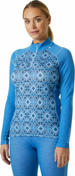 Sous-vêtements thermiques Helly Hansen W Lifa Merino Midweight 2-in-1 Graphic Half-zip Base Layer Ultra Blue Star Pixel L Sous-vêtements thermiques - 3