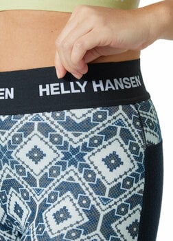 Thermal Underwear Helly Hansen W Lifa Merino Midweight Graphic Base Layer Pants Navy Star Pixel M Thermal Underwear - 5