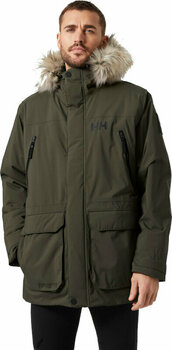 Outdoor Jacket Helly Hansen Men's Reine Winter Parka Utility Green M Outdoor Jacket - 3