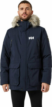 Outdoor Jacket Helly Hansen Men's Reine Winter Parka Outdoor Jacket Navy M - 3