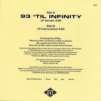 Vinyl Record Souls of Mischief - 93' Til Inifity / Instrumental (7" Vinyl) - 2