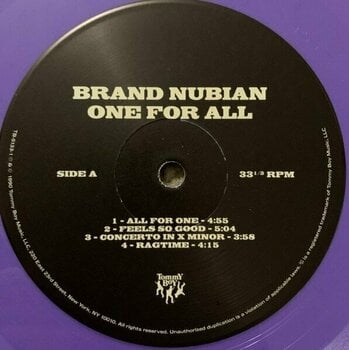 Vinyl Record Brand Nubian - One For All (30th Anniversary) (Neon Purple & Neon Green Coloured) (2 LP + 7" Vinyl) - 3