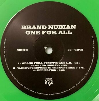 Vinyl Record Brand Nubian - One For All (30th Anniversary) (Neon Purple & Neon Green Coloured) (2 LP + 7" Vinyl) - 7