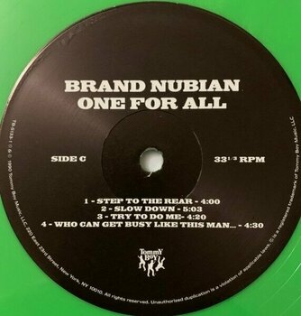 Vinyl Record Brand Nubian - One For All (30th Anniversary) (Neon Purple & Neon Green Coloured) (2 LP + 7" Vinyl) - 9