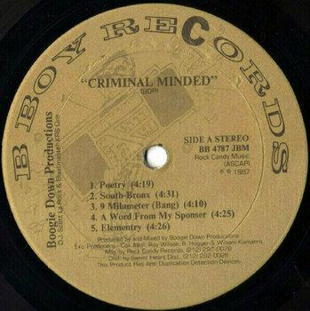 Vinyl Record Boogie Down Productions - Criminal Minded (2 LP) - 2