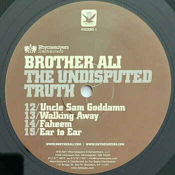 Vinyl Record Brother Ali - Undisputed Truth (2 LP) - 5