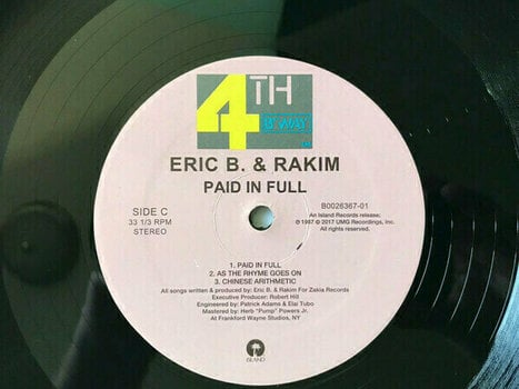 Vinyl Record Eric B & Rakim - Paid In Full (2 LP) - 4