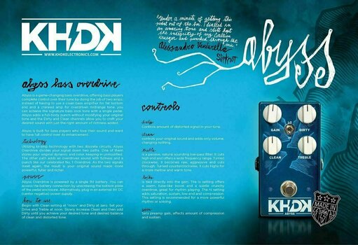Bassguitar Effects Pedal KHDK Electronics Abyss Bass Overdrive - 2