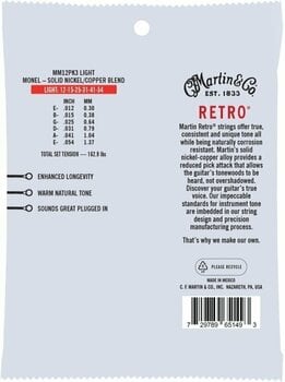 Струни за акустична китара Martin Retro Light 3-Pack - 2