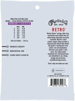 Guitar strings Martin Retro Custom Light 3-Pack - 2