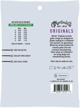 Guitar strings Martin Originals Extra Light 3-Pack - 2