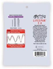 Guitar strings Martin Authentic Lifespan 2.0 92/8 Phosphor Bronze Custom Light 3-Pack Guitar strings - 1