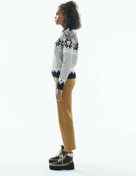 Jakna i majica Dale of Norway Vilja Womens Knit Sweater Black/Off White/Red Rose S Džemper - 3