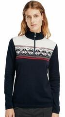 Ski T-shirt / Hoodie Dale of Norway Liberg Womens Sweater Marine/Off White/Raspberry M Jumper - 2