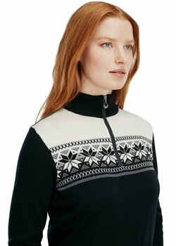 T-shirt de ski / Capuche Dale of Norway Liberg Womens Sweater Black/Offwhite/Schiefer M Pull-over - 2