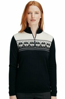 T-shirt / felpa da sci Dale of Norway Liberg Womens Sweater Black/Offwhite/Schiefer M Maglione - 3