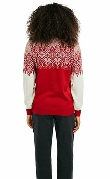 Ski-trui en T-shirt Dale of Norway Winterland Womens Merino Wool Sweater Raspberry/Off White/Red Rose S Trui - 4
