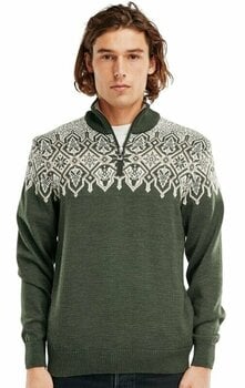 Jakna i majica Dale of Norway Winterland Mens Merino Wool Sweater Dark Green/Off White/Mountainstone M Džemper - 2