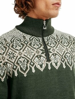 Ski T-shirt / Hoodie Dale of Norway Winterland Mens Merino Wool Sweater Dark Green/Off White/Mountainstone M Jumper - 5