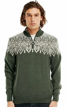 Jakna i majica Dale of Norway Winterland Mens Merino Wool Sweater Dark Green/Off White/Mountainstone L Džemper - 2