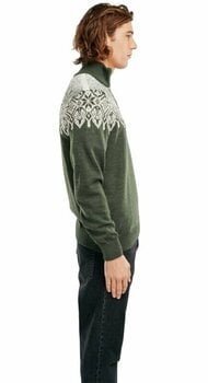 Mikina a tričko Dale of Norway Winterland Mens Merino Wool Sweater Dark Green/Off White/Mountainstone L Svetr - 3