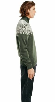 Jakna i majica Dale of Norway Winterland Mens Merino Wool Sweater Dark Green/Off White/Mountainstone XL Džemper - 3