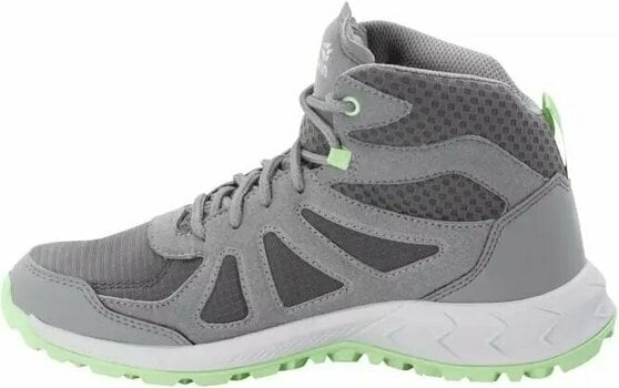 Womens Outdoor Shoes Jack Wolfskin Woodland 2 Texapore Mid W Dark Grey/Light Green 39,5 Womens Outdoor Shoes - 4