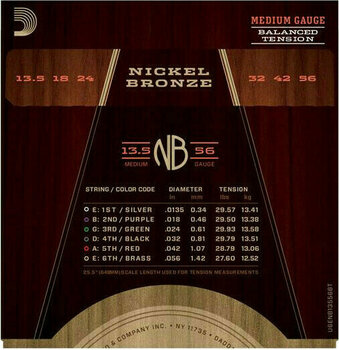 Guitar strings D'Addario NB13556BT - 3