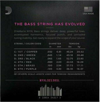 Bassguitar strings D'Addario NYXL32130SL - 3