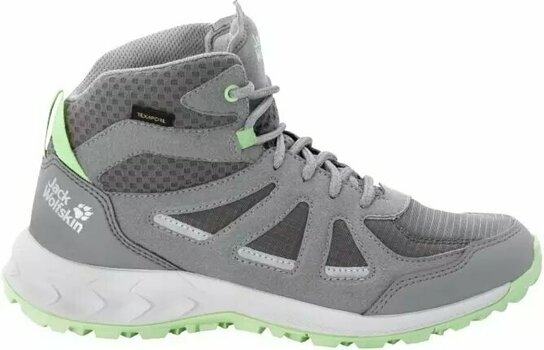 Womens Outdoor Shoes Jack Wolfskin Woodland 2 Texapore Mid W Dark Grey/Light Green 37,5 Womens Outdoor Shoes - 2
