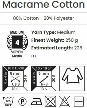 Šňůra  Yarn Art Macrame Cotton 2 mm 767 - 5